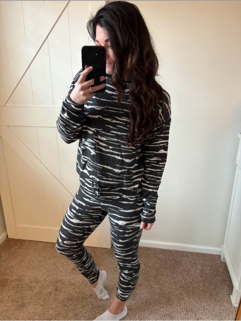 Black & White Zebra Print Lounge Set